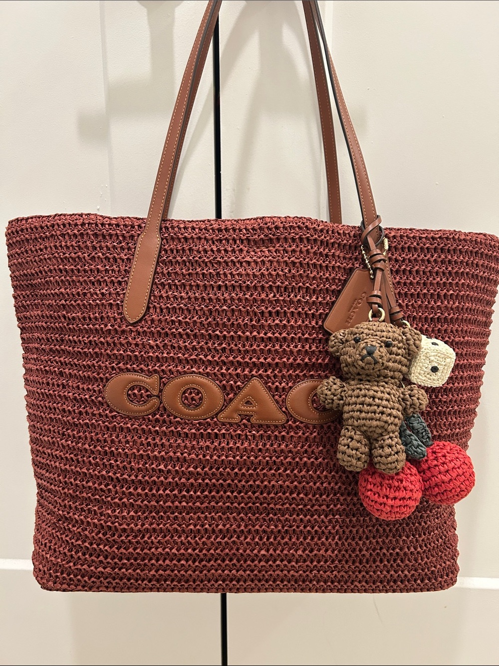 Coach (NWT) Large City Tote Bag With Charms in Russet